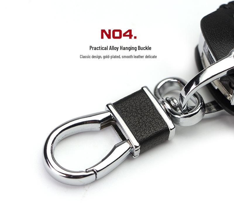 Leather Car Key Cover for 2017 Toyota Models: Corolla, Camry, Crown, Levin, Reiz, RAV4, Highlander