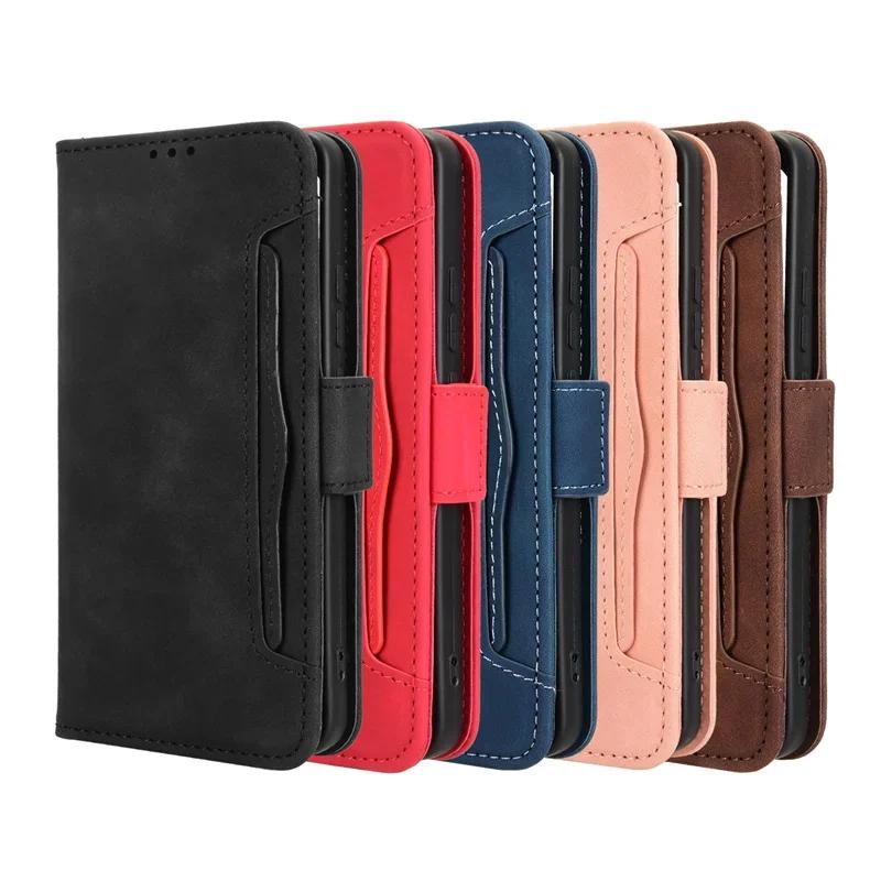 Multi-card Slot Flip Leather Phone Case For POCO X 7 Pro X 7 M7 Pro Magnetic Wallet Holder Kickstand Cover For Redmi Turbo 4