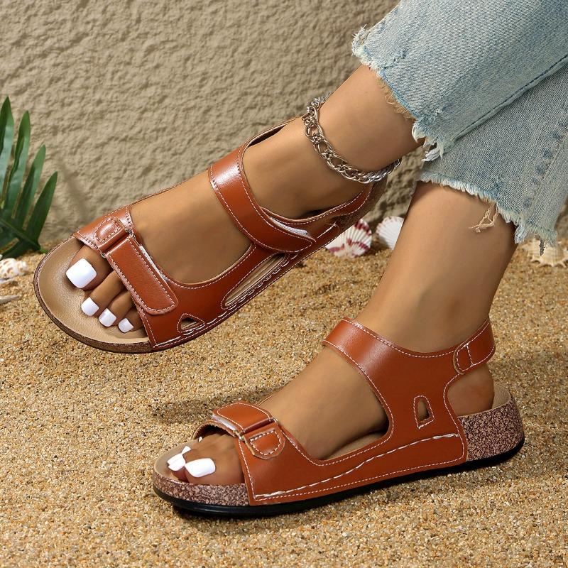 New platform sandals women's summer new hollowed-out wedge sandals women's flat sandals