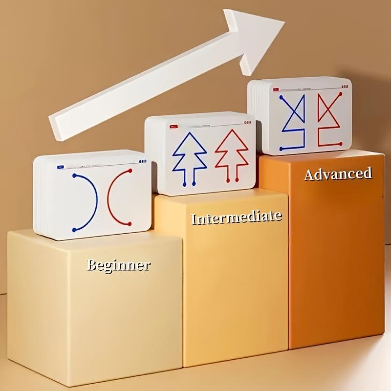 20-Pack Coordination and Motor Skills Practice Boards, Cardboard Construction, 3 Difficulty Levels, Reusable Writing Surface