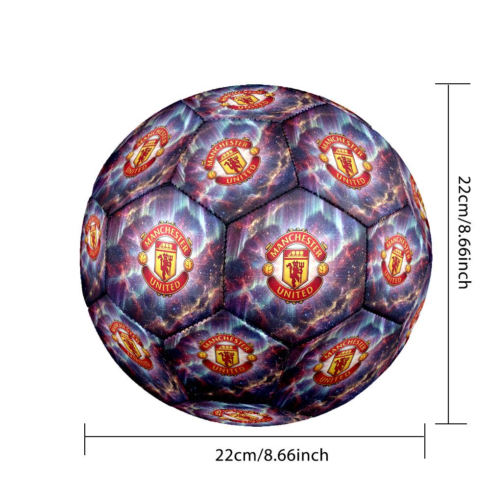 Manchester United Theme Soccer Ball Size 5 Soccer Ball Soft Touch Professional Training Football for Outdoor Sports