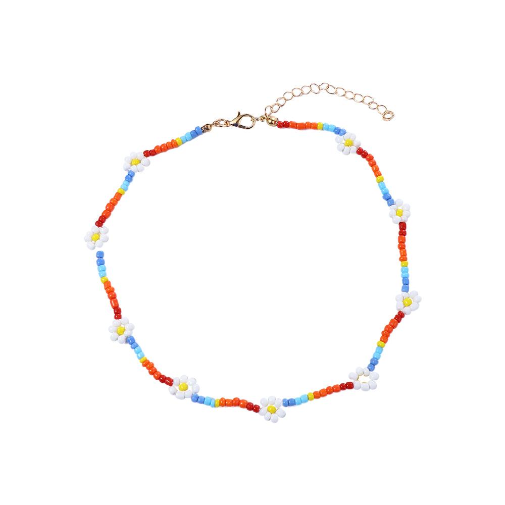 Cute New Women Jewelry Flower Party Necklace Daisy Beaded Chocker
