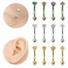 Star Curved Eyebrow Sticks Stainless Steel Punk Body Jewelry  All-gender