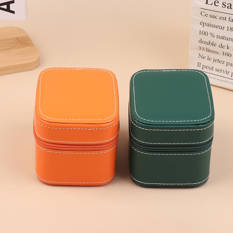 Advanced PU Leather Car Line Watch Box Business Pocket Watch Portable Zipper Fashion Single Watch Packaging Storage Box