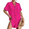 2026 Spring/Summer Casual Women's Loose Pocket Lapel Shirt