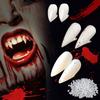 1 para halloweenowych kłów wampira Rekwizyt Halloweenowa impreza Kostium DIY Cosplay Rekwizyty Dekoracja Sztuczne zęby z gumą dentystyczną
