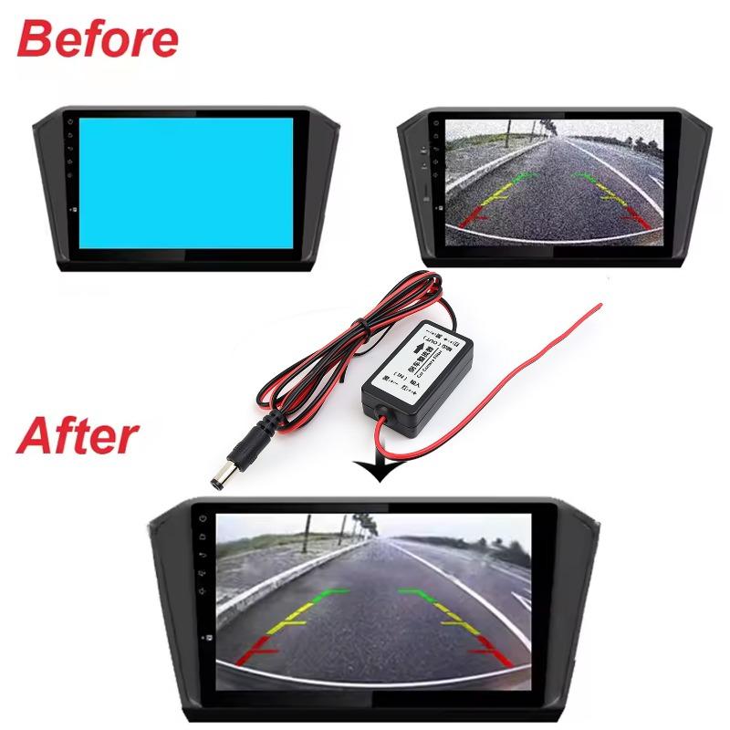 12V Anti-interference DC Power Relay Capacitor Filter Connector Car Camera Filter Auto Parking Reverse Rear View Camera Tools