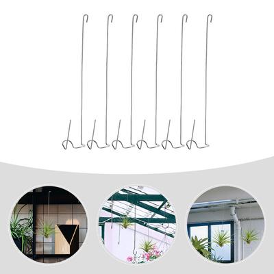 6 Pcs Air Pineapple Hook Display Hanger for Tillandsia Plant Holder Ceiling Hanging Plants Coat Hangers Stand Planter