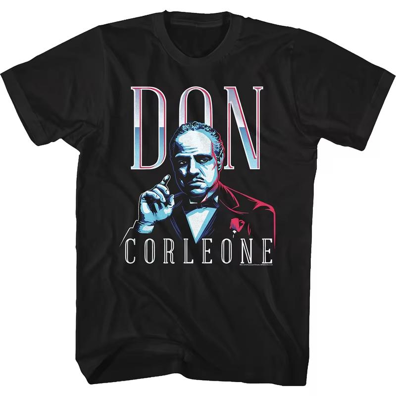 The 2025 summer fashion godfather Corleone printed short-sleeved loose trendy T-shirt cotton streetwear for men and women
