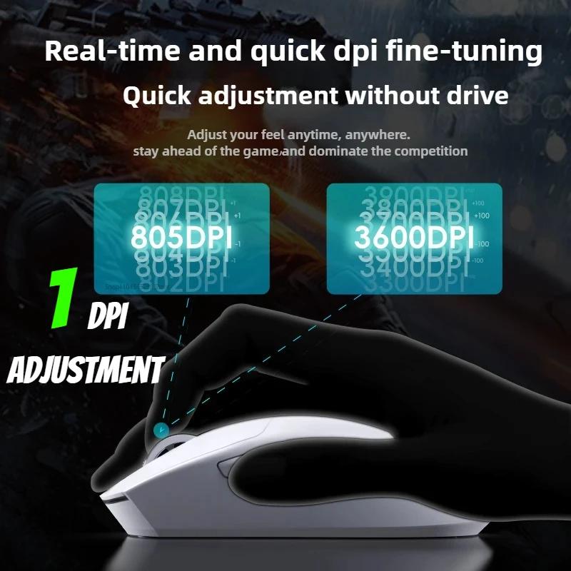 3-Mode Gaming Mouse 300IPS 60G Acceleration 16000DPI TTC 30M Micro Switches 1000Hz 500mAh NTC Protection