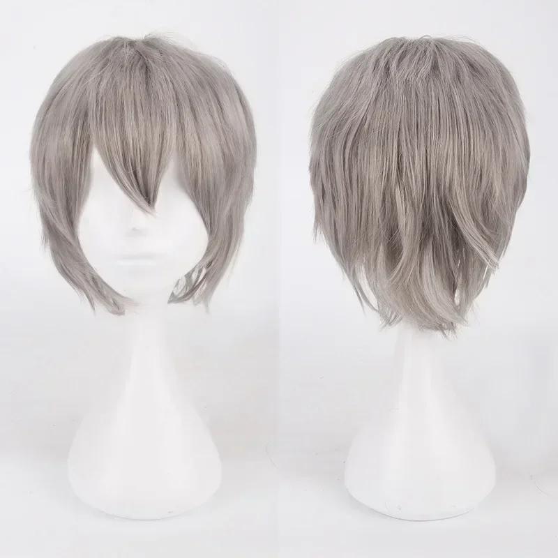Anime Mystic Messenger 707 Cosplay Synthetic Wig Short Red Orange Heat Resistant Hair Cosplay Wigs
