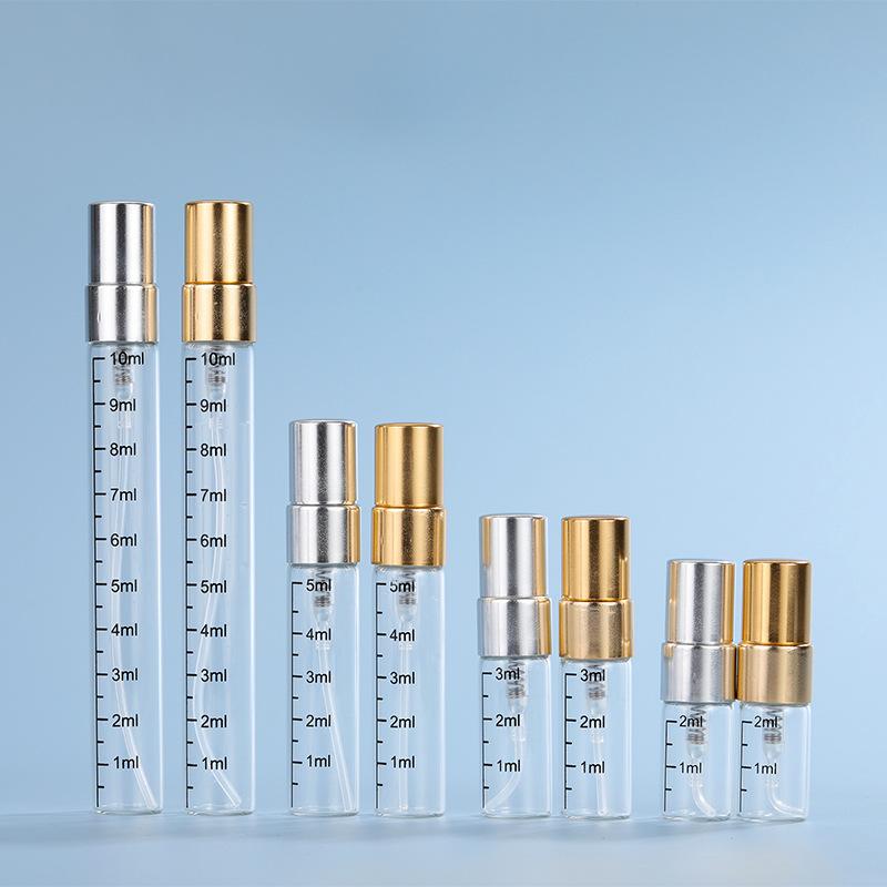 1 Stück nachfüllbare Parfümflasche mit Skala leere Sprühflasche Glasparfümflaschen Zerstäuber Kosmetik Reisebehälter Parfüms