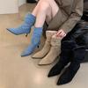 Stivali da cowboy da donna, scarpe da punta, stivali da donna di lusso, stivali alti fino alla coscia, sexy, alla caviglia, sexy