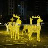 LED Christmas Deer and Cart Outdoor Decorative Lights