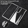Fashion Transparent PC Spring Hinge Protect Case for Samsung Galaxy Z Fold 8 Ultra Skin Feel Anti-Fingerprint Shockproof Cover