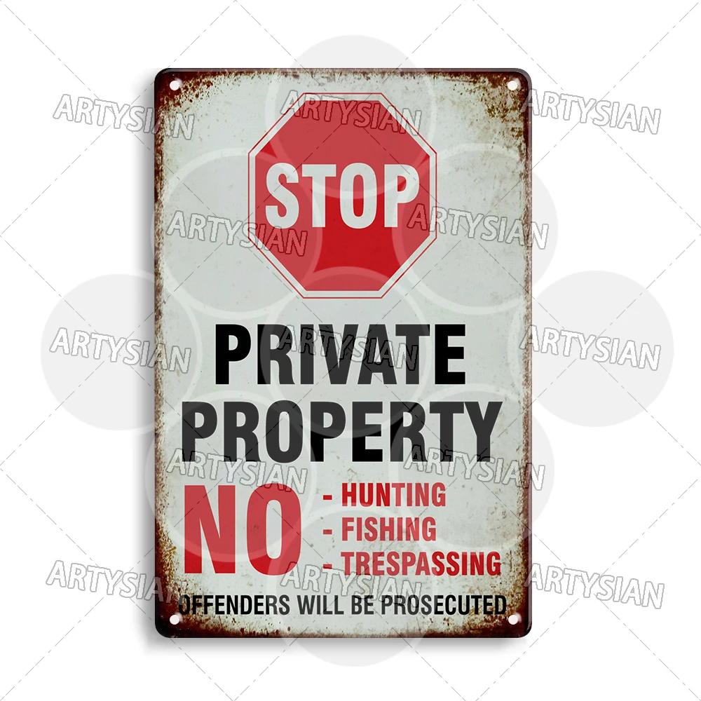 No Trespassing Plaque Private Property Waring Metal Sign Beware of Dog Private Jetty No Public Use Do Not Enter Restricted Area
