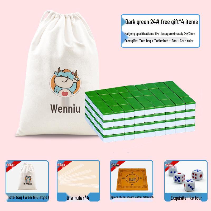 Portable Mini Mahjong Set - Compact Travel and Dorm Use