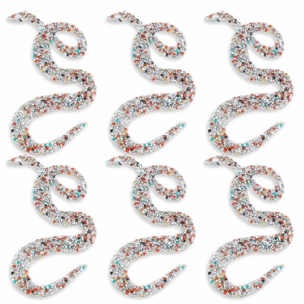 6pcs DIY Accessories Rhinestone Applique Glitter Sequin Ribbon Mesh Wrap For Clothes Garments