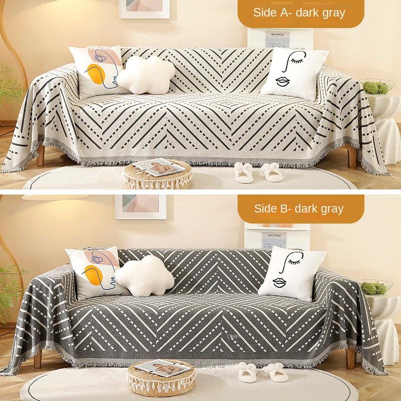 Nordic Style Sofa Cover Cloth Ins Style Full-Cover Sofa Cushion Simple Modern Sofa Cover Four Seasons Universal Sofa Cover Cover