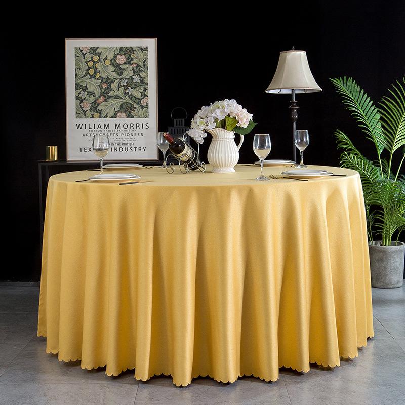 Hotel Round Tablecloth Fabric Restaurant Tablecloth Hotel Banquet Large Round Table Tablecloth Household Round Table Tablecloth