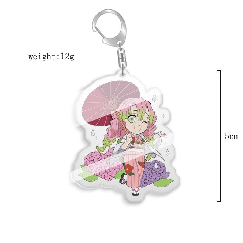 Demon Slayer Chibi Acrylic Keychain: Tanjiro, Nezuko, Giyu, Zenitsu Backpack Charm
