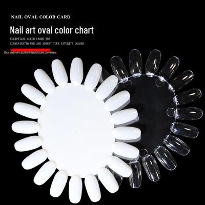 Nail Art Sunflower Display Board: 20 Transparent Natural Colors Oval Palette