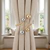 2PCS Pearl Zinc Zinc Alloy Curtain Clips Zinc Zinc Alloy Curtain Holders Modern Drapery Tiebacks  Window Decor