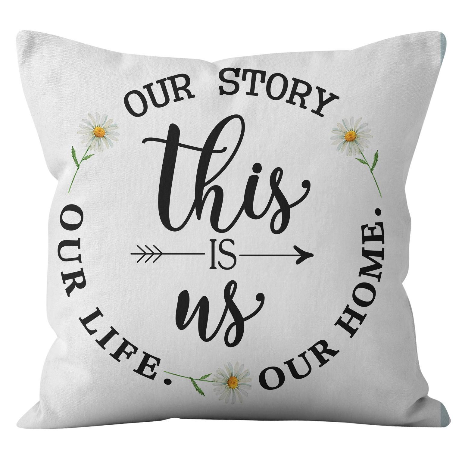 

New Compact Fresh Daisy Pillow Cover Available Without Pillow Core Home Cushion Cover Premium Durable Quality A 45 * 45Cm (without pillow core)