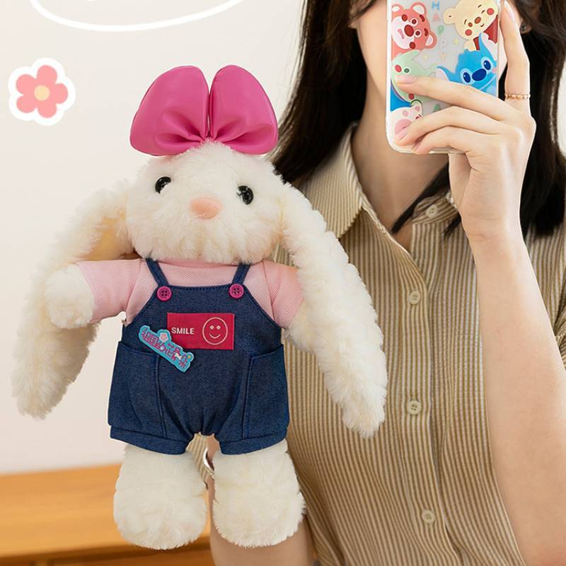 Plush Bunny Toy For Kids With Soft Short Faux Fur Perfect For Comfort And Play