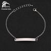 Men's Minimalist Titanium Steel Curved Plate Bracelet with Laser Engraving