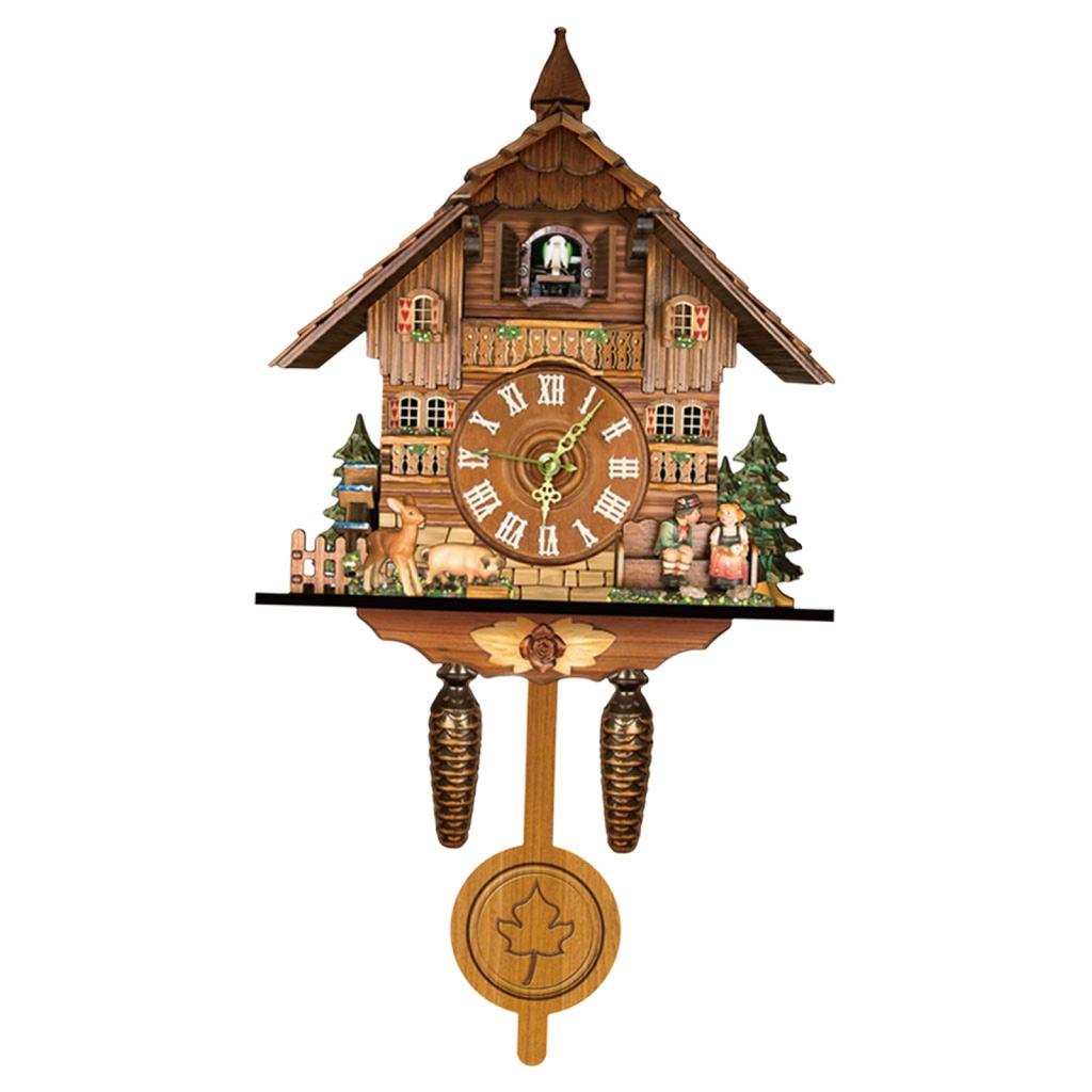 1 Stück Holz Kuckucksuhr Kreative Hängende Wanduhr Mit Automatischer Schwingpendel Für Haus Wohnzimmer Dekoration