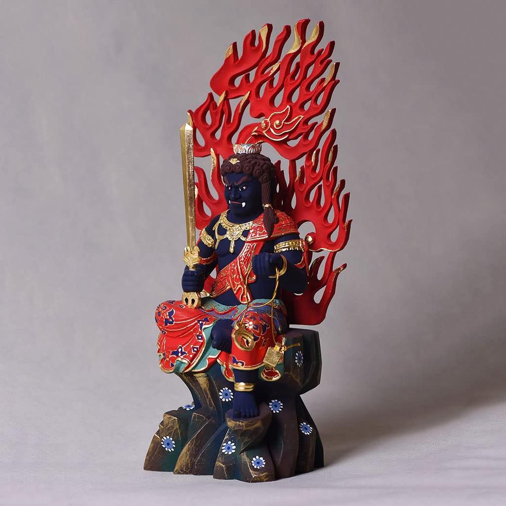 Acala Buddha Wood Protective Principal Wooden Buddha Protection from Evil and Misfortune Statue Exquisite Painting Statue, Carving, Boxwood, Deity,