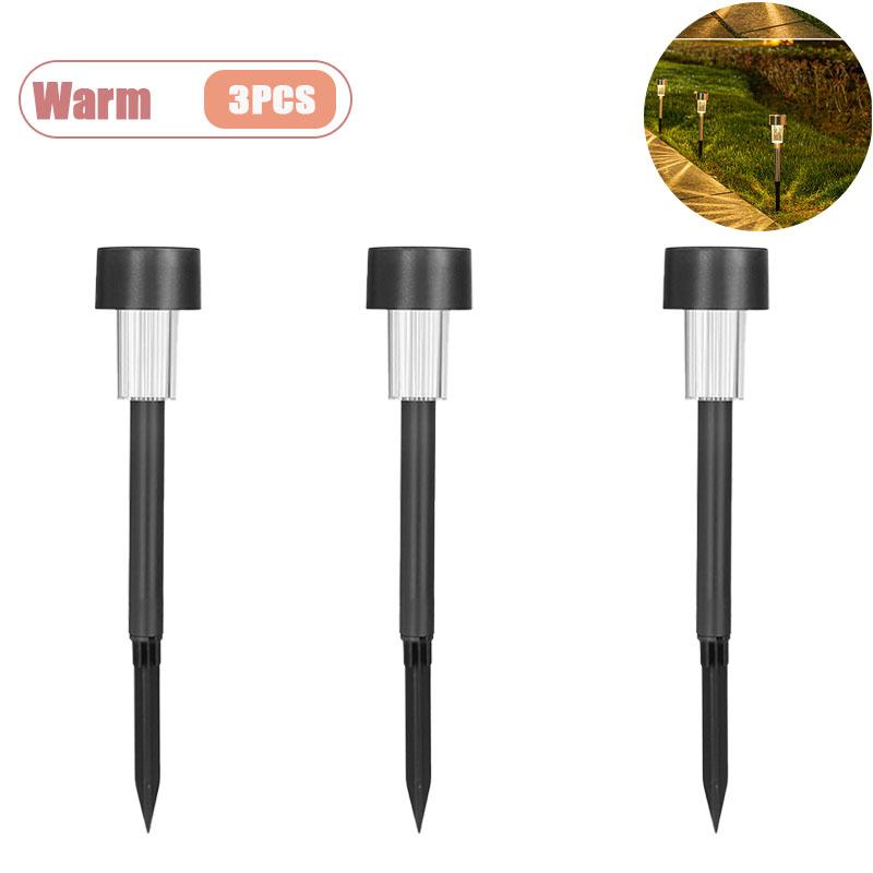 Splash Proof Solar Tube Lights Stainless Steel Outdoor Lighting for Garden Pathway Deck Driveway Holiday Party