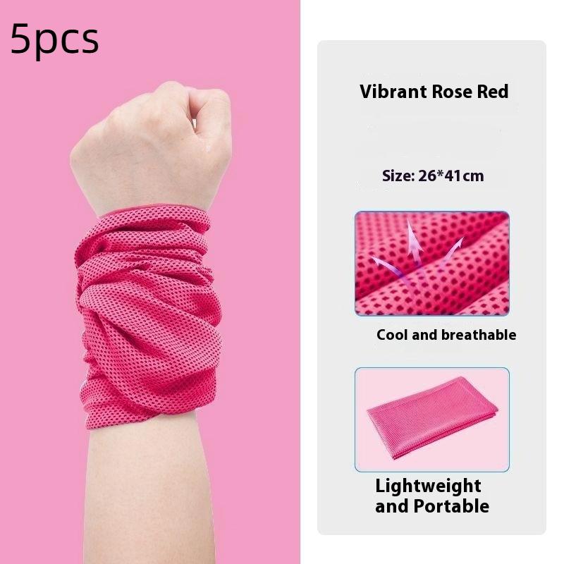 Portable Outdoor Sport Ice Towel Sweat Absorption Wrist Protector Quick-Drying Cooling Wristband For Fitness Camping Running
