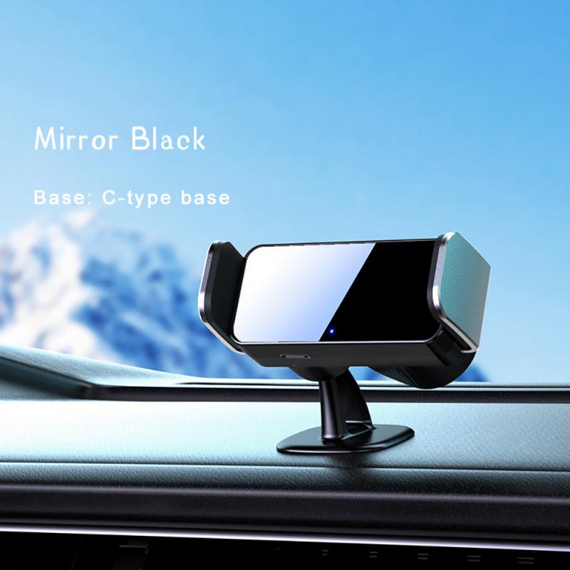 Universal Car Electric Mobile Phone Holder Car Aluminum Alloy Instrument Panel Holder Car Navigation Air Outlet Smart