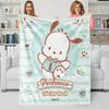 Sanrio Christmas Flannel Throw Blanket, Cute Cartoon Soft Warm Fleece Blanket for Sofa Bed Xmas Gift Home Decor