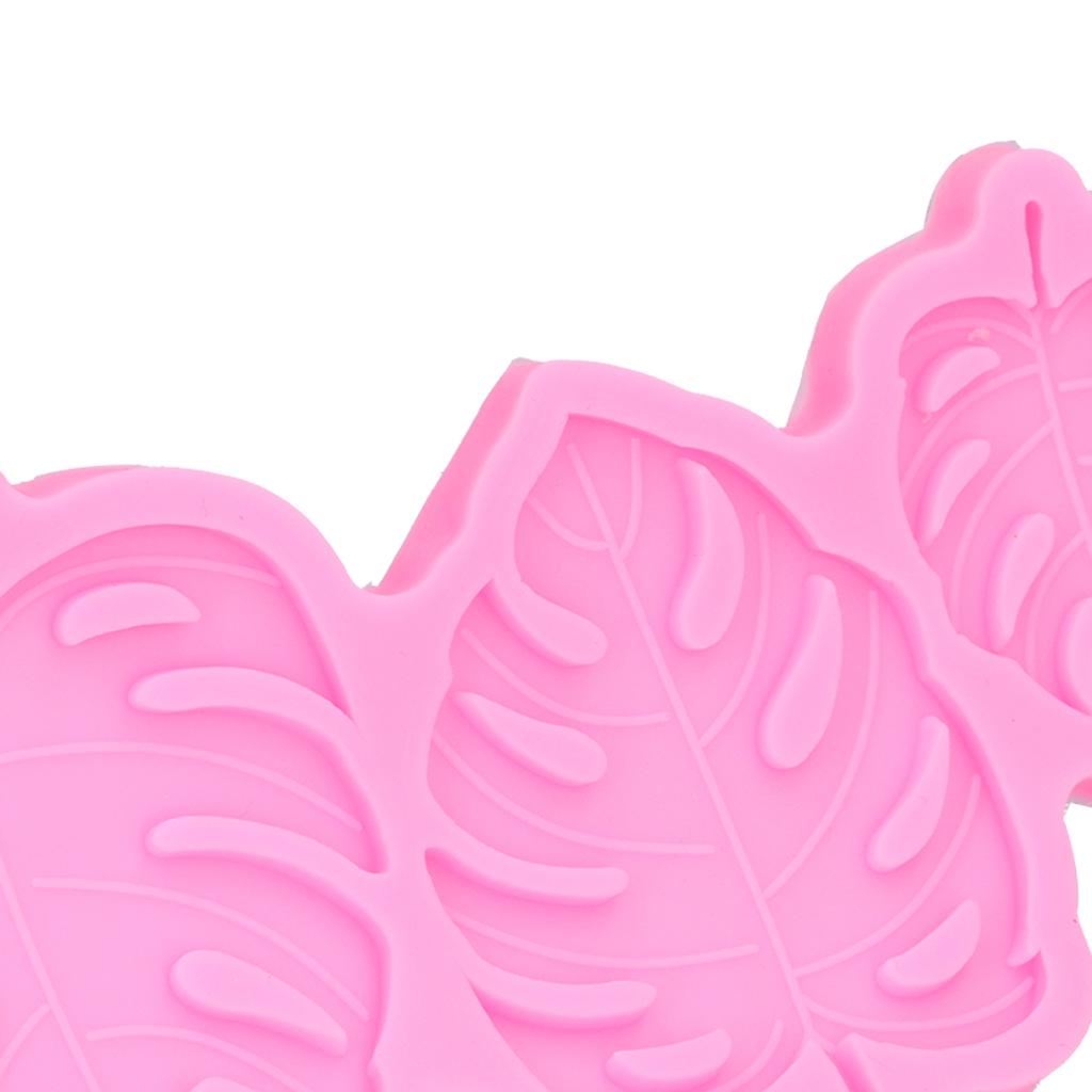 Leaf Mold Food Grade Silicone Nontoxic Cake Ice Cream Mould for Cake Making Baking(Pink )