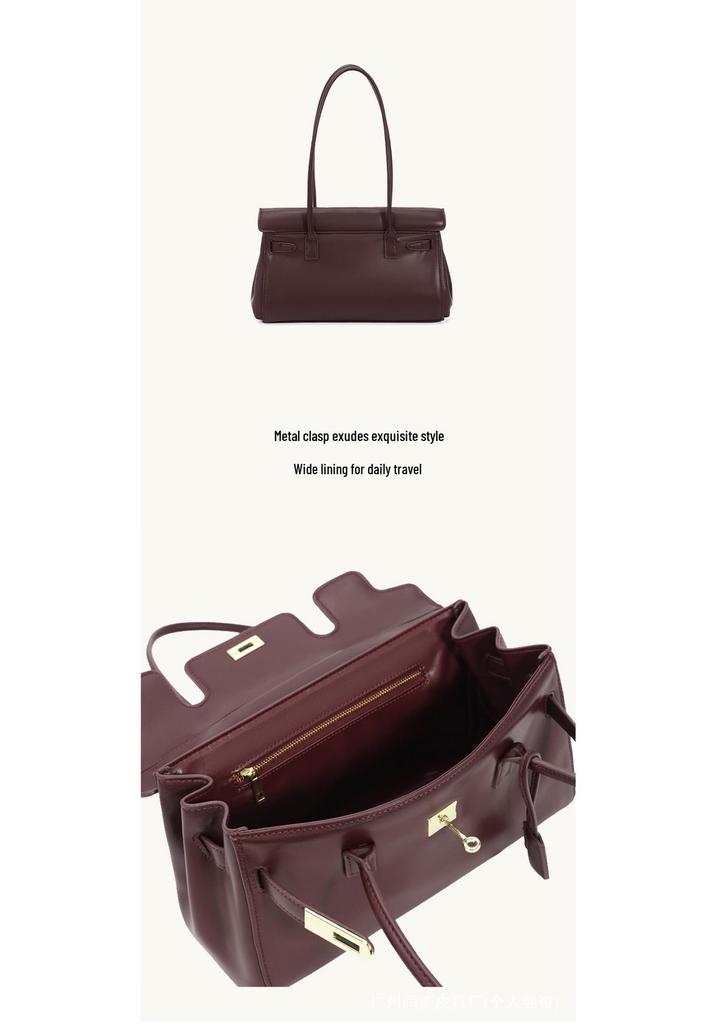 JWPEI Yara Genuine Leather Baguette Shoulder Bag - 2025 New Design for Women