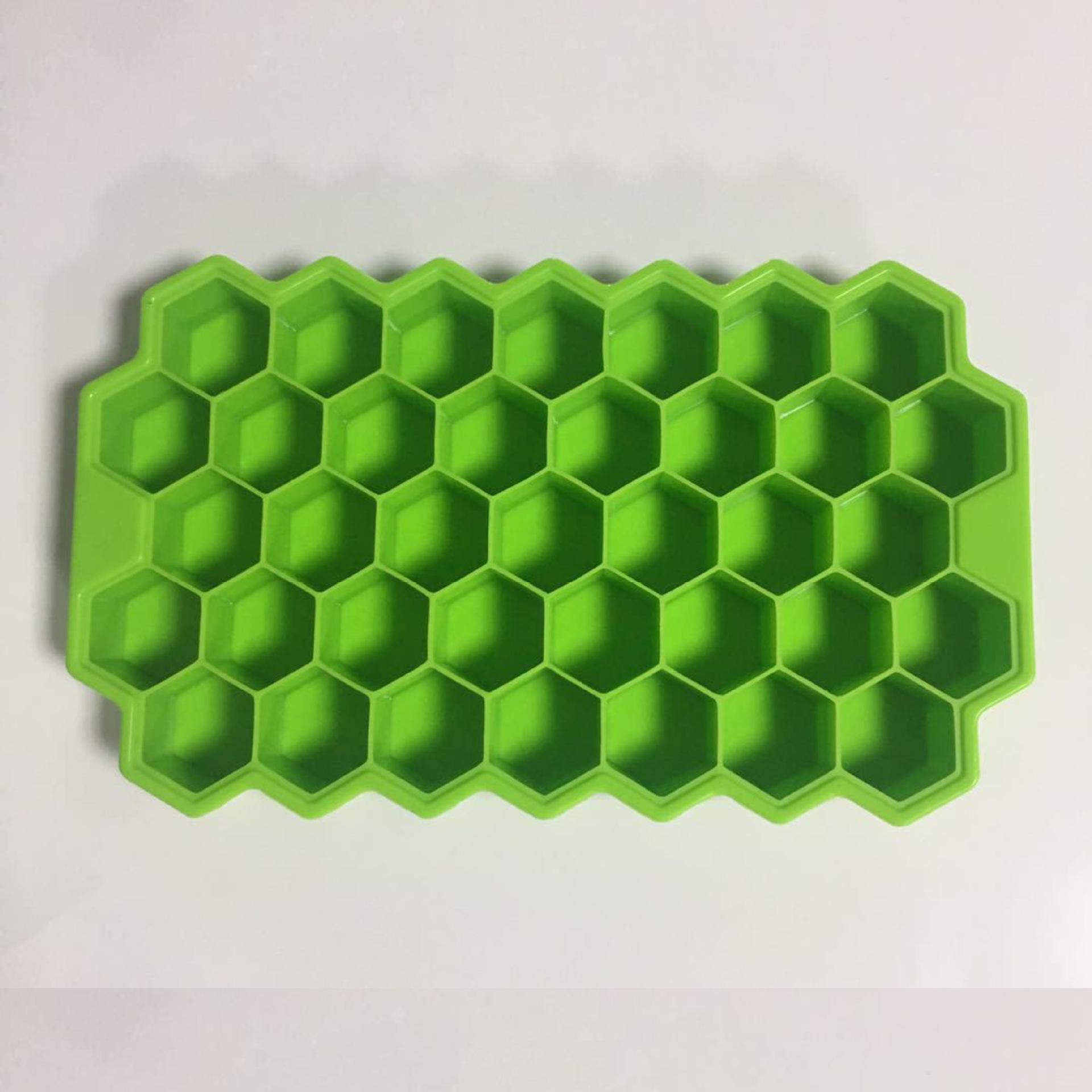 

1pc Ice Tray Household Kitchen Freezer Ice Maker Large Capacity Easy Release Honeycomb Fridge Ice Cube Mold 26x14cm зелёный