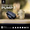 ELECOM NESTOUT PUMP-1 Air Pump [2 Pressure Settings, 8 Air Nozzles] Quiet, Lightweight, Electric Air Pump for Outdoor Use, Black (DE-NESTGPM1BK)
