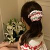 Elastici per Capelli Ricamati per Donna Fasce per Capelli e Braccialetti in Pizzo Dolci Accessori per Capelli Scrunchies Grandi