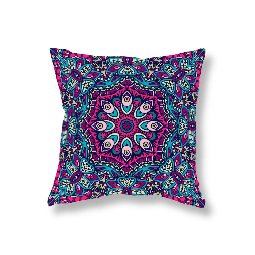 Psykedelisk Geometrisk Mandala Trykk Pynteputetrekk Sofadekor Rom Nattbord Kontor Spillstol Putetrekk Hjemmedekor