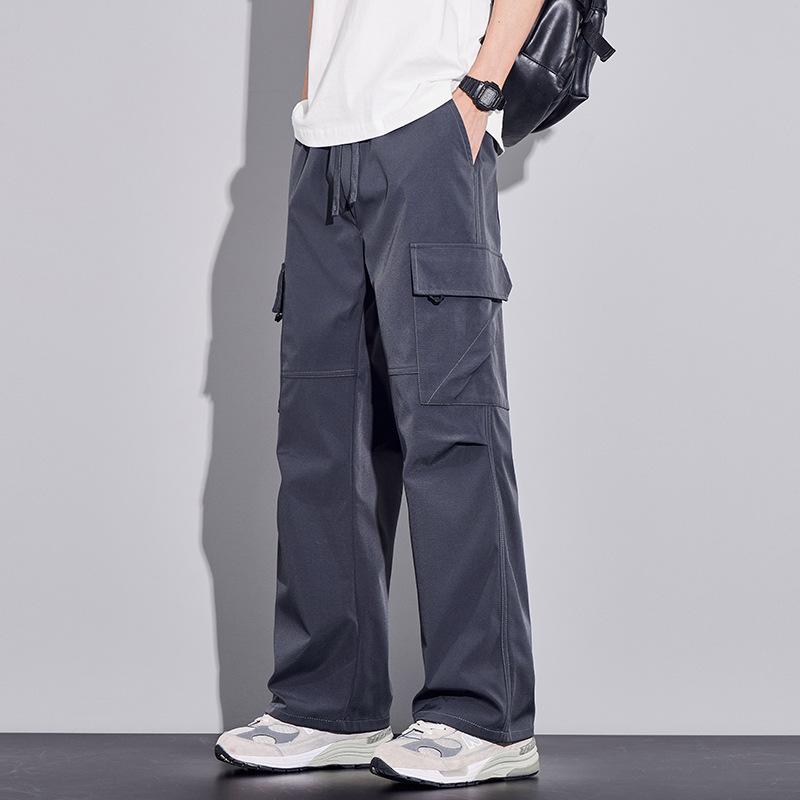 Minger | American trendy brand multi-pocket tooling shock pants men's trend versatile loose straight casual long pants