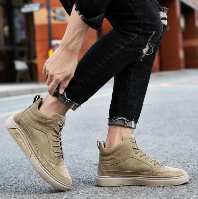 Winter Schneestiefel Retro Stiefel Herrenschuhe High Top Sneaker Freizeitschuhe Mode Herren Plüsch Warm Hohe Qualität Cowboy Stiefel