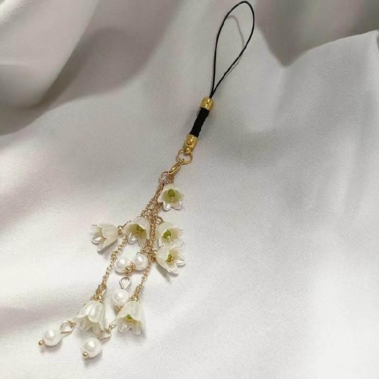 Fashion Orchids Phone Charm Cute Accessory Flower Pendant Keychain Car Keyring