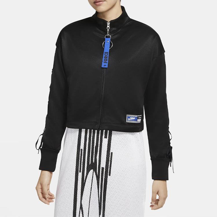 Nike Sportswear Short Casual Stand Collar Jacket Women Jackets Black CU6790-010