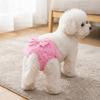 Schleifen-Dekor Hund Periodenunterwäsche Rosa Ton Haustier Kurze Hose Haustier Hygienehose Hund Läufigkeitspflege