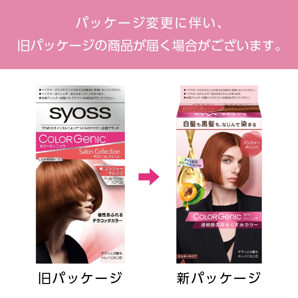 Syoss Colorgenic Milky Hair Color OP02 Ginger Orange 2P Bonus +