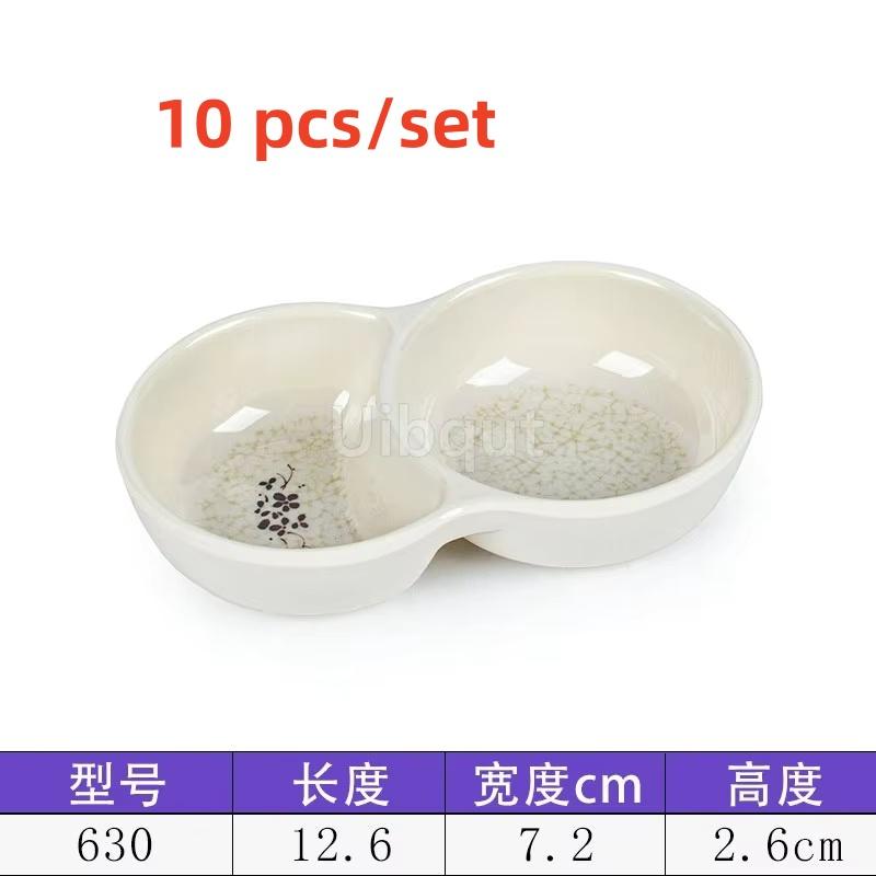 Melamine Hot Pot Sauce Dishes plastic Small Dipping Plates Self seasoning pepper wasabi Soy Sauce Vinegar Dish dressing bottle