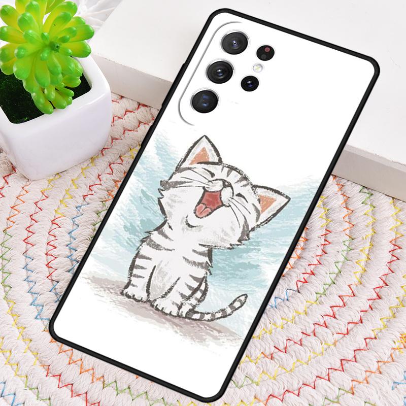 Cute Animals Cats Pattern Phone Case for Samsung Galaxy note 10 pro S26 Ultra S23 S24 FE S25 S21 S22 PLUS shockproof Cove